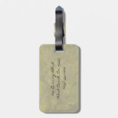 Metalen pleister interieurontwerper bagage label (Achterkant verticaal)