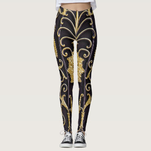 Metalen poort, ingewikkeld patroonontwerp. leggings