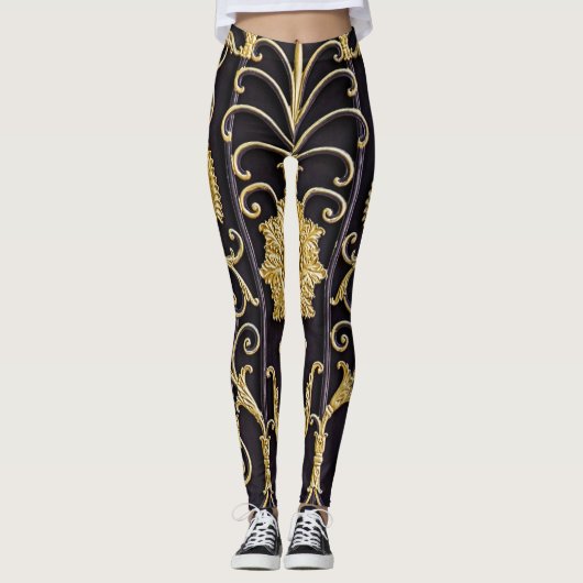 Metalen poort, ingewikkeld patroonontwerp. leggings (Voorkant)