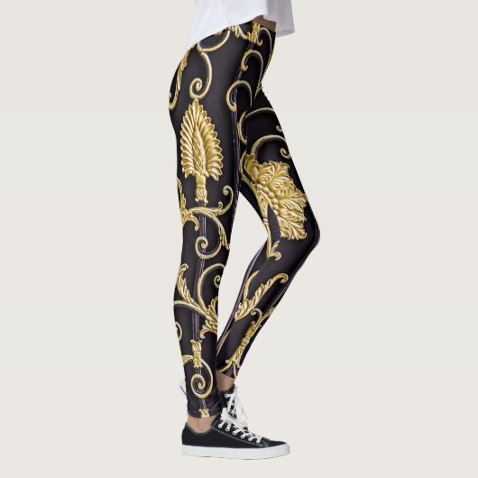 Metalen poort, ingewikkeld patroonontwerp. leggings (Rechts)