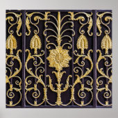Metalen poort, ingewikkeld patroonontwerp. poster (Voorkant)