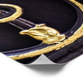 Metalen poort, ingewikkeld patroonontwerp. poster (Hoek)