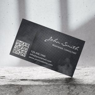 Metalen QR-code voor hypotheekagent Visitekaartje