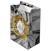 Metalen ramadan modern medium cadeauzakje (Voorkant Gekanteld)