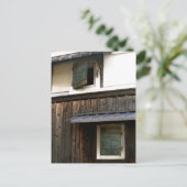Metalen ramen op Oud Japans Huis Briefkaart (Staand voorkant)