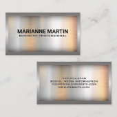 Metalen rand | Metalen geborstelde achtergrond Visitekaartje (Voorkant / Achterkant)