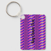 Metalen rechthoek Sleutelhanger zwarte kleur tekst (Voorkant)