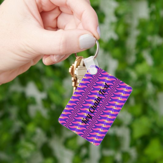 Metalen rechthoek Sleutelhanger zwarte kleur tekst (Hand)