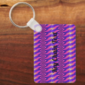 Metalen rechthoek Sleutelhanger zwarte kleur tekst (Voorkant)