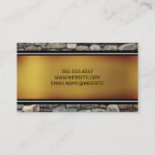 Metalen Residentieel Dak Logo | Stenen Muur  Visitekaartje (Achterkant)