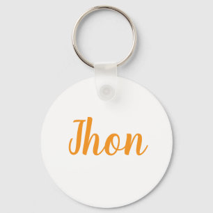 Metalen ring sleutelhanger met naam jhon