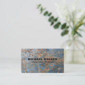 Metalen Roestige Achtergrond | Industriële Schroev Visitekaartje (Staand voorkant)