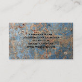 Metalen Roestige Achtergrond | Industriële Schroev Visitekaartje (Achterkant)