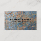 Metalen Roestige Achtergrond | Industriële Schroev Visitekaartje (Voorkant)