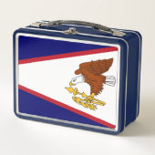 Metalen Roestvrij Lunchbox met Amerikaanse Samoa v (Voorkant)