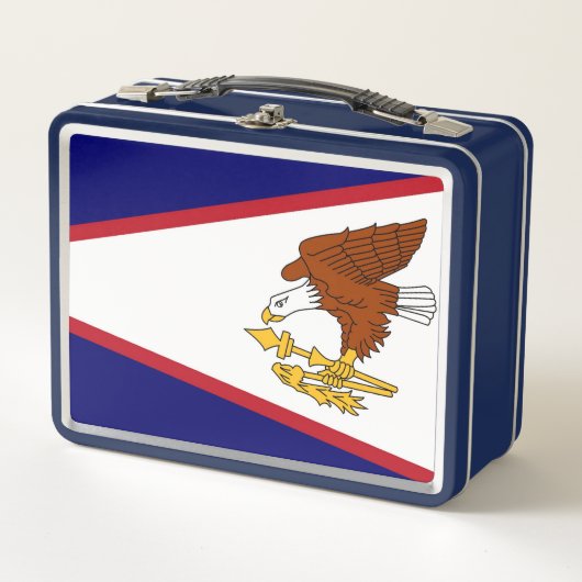 Metalen Roestvrij Lunchbox met Amerikaanse Samoa v (Voorkant)