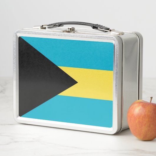 Metalen Roestvrij Lunchbox met Bahamas vlag (In situ)