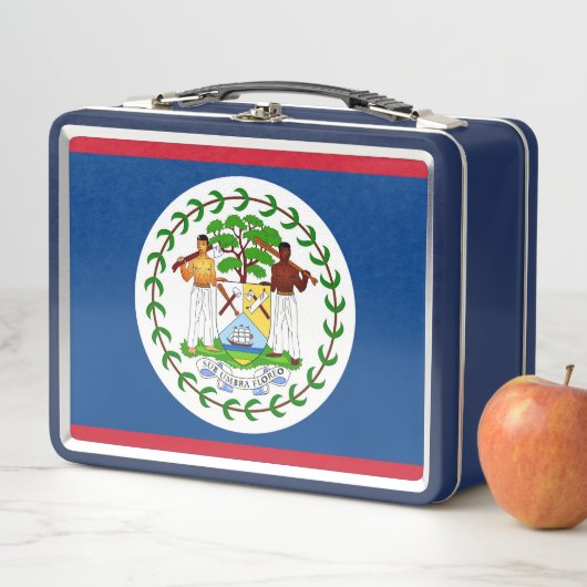 Metalen Roestvrij Lunchbox met Belize vlag (In situ)