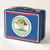 Metalen Roestvrij Lunchbox met Belize vlag (Achterkant)