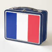 Metalen Roestvrij Lunchbox met Frankrijk vlag (Voorkant)