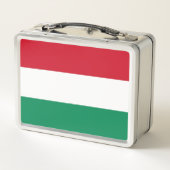 Metalen Roestvrij Lunchbox met Hongaarse vlag (Achterkant)