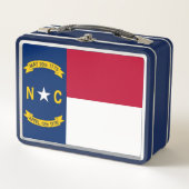 Metalen Roestvrij Lunchbox met North Carolina vlag (Voorkant)