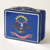 Metalen Roestvrij Lunchbox met North Dakota vlag (Voorkant)