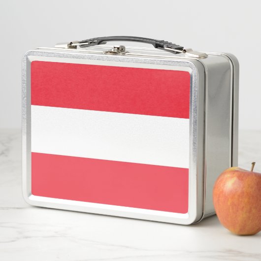 Metalen Roestvrij Lunchbox met Oostenrijk vlag (In situ)