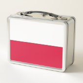Metalen Roestvrij Lunchbox met Poolse vlag (Achterkant)