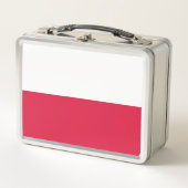 Metalen Roestvrij Lunchbox met Poolse vlag (Voorkant)