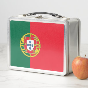 Metalen Roestvrij Lunchbox met Portugal vlag