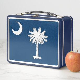 Metalen Roestvrij Lunchbox met South Carolina vlag