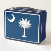 Metalen Roestvrij Lunchbox met South Carolina vlag (Voorkant)