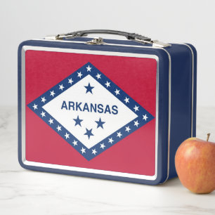 Metalen Roestvrij Lunchbox met vlag van Arkansas