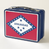 Metalen Roestvrij Lunchbox met vlag van Arkansas (Achterkant)