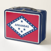 Metalen Roestvrij Lunchbox met vlag van Arkansas (Voorkant)