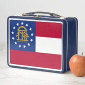 Metalen Roestvrij Lunchbox met vlag van Georgië (In situ)