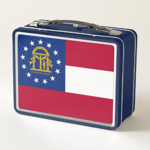 Metalen Roestvrij Lunchbox met vlag van Georgië