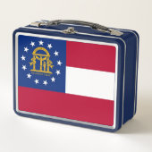 Metalen Roestvrij Lunchbox met vlag van Georgië (Voorkant)
