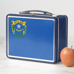 Metalen Roestvrij Lunchbox met vlag van Nevada