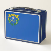 Metalen Roestvrij Lunchbox met vlag van Nevada (Achterkant)