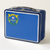 Metalen Roestvrij Lunchbox met vlag van Nevada (Voorkant)