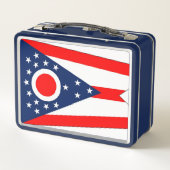 Metalen Roestvrij Lunchbox met vlag van Ohio (Achterkant)