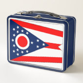 Metalen Roestvrij Lunchbox met vlag van Ohio (Voorkant)