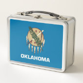Metalen Roestvrij Lunchbox met vlag van Oklahoma (Voorkant)