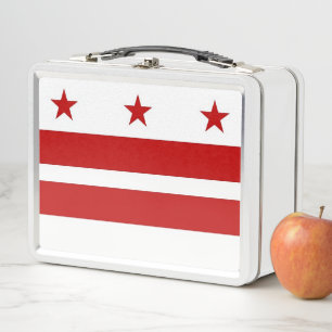 Metalen Roestvrij Lunchbox met Washington DC vlag