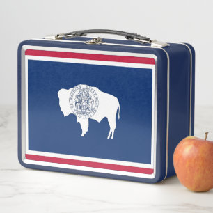 Metalen Roestvrij Lunchbox met Wyoming vlag