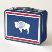 Metalen Roestvrij Lunchbox met Wyoming vlag (Voorkant)