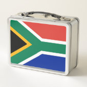 Metalen Roestvrij Lunchbox met Zuid-Afrika vlag (Achterkant)