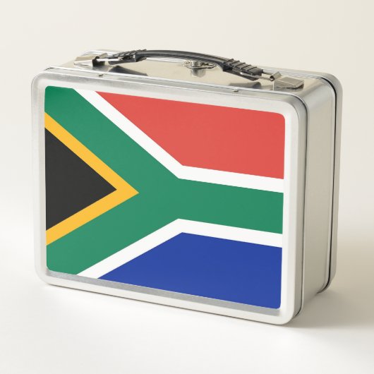 Metalen Roestvrij Lunchbox met Zuid-Afrika vlag (Achterkant)